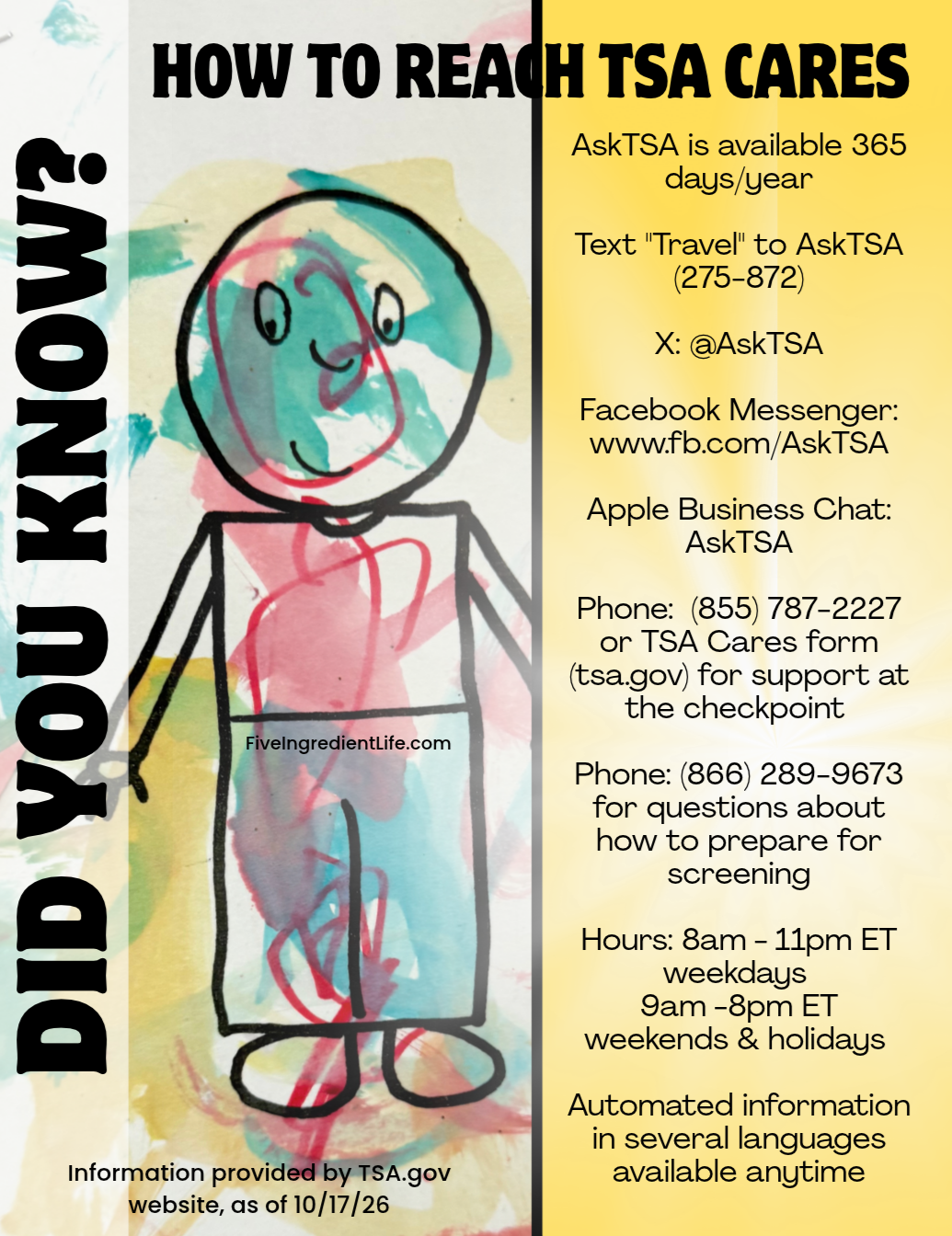 How to reach TSA cares
