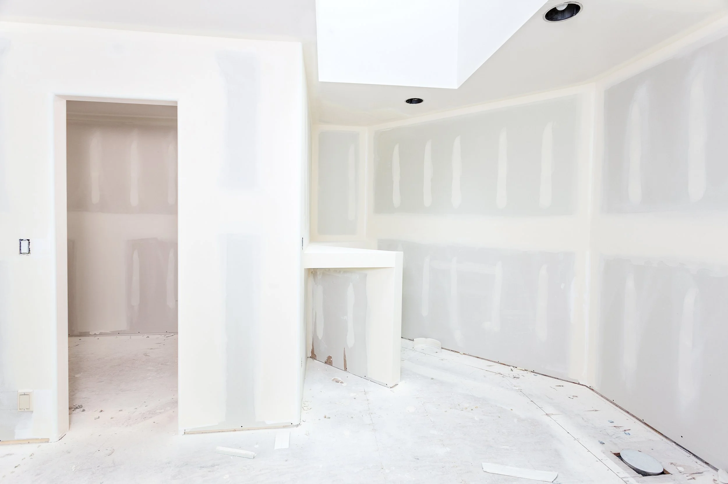 A seamless drywall display.