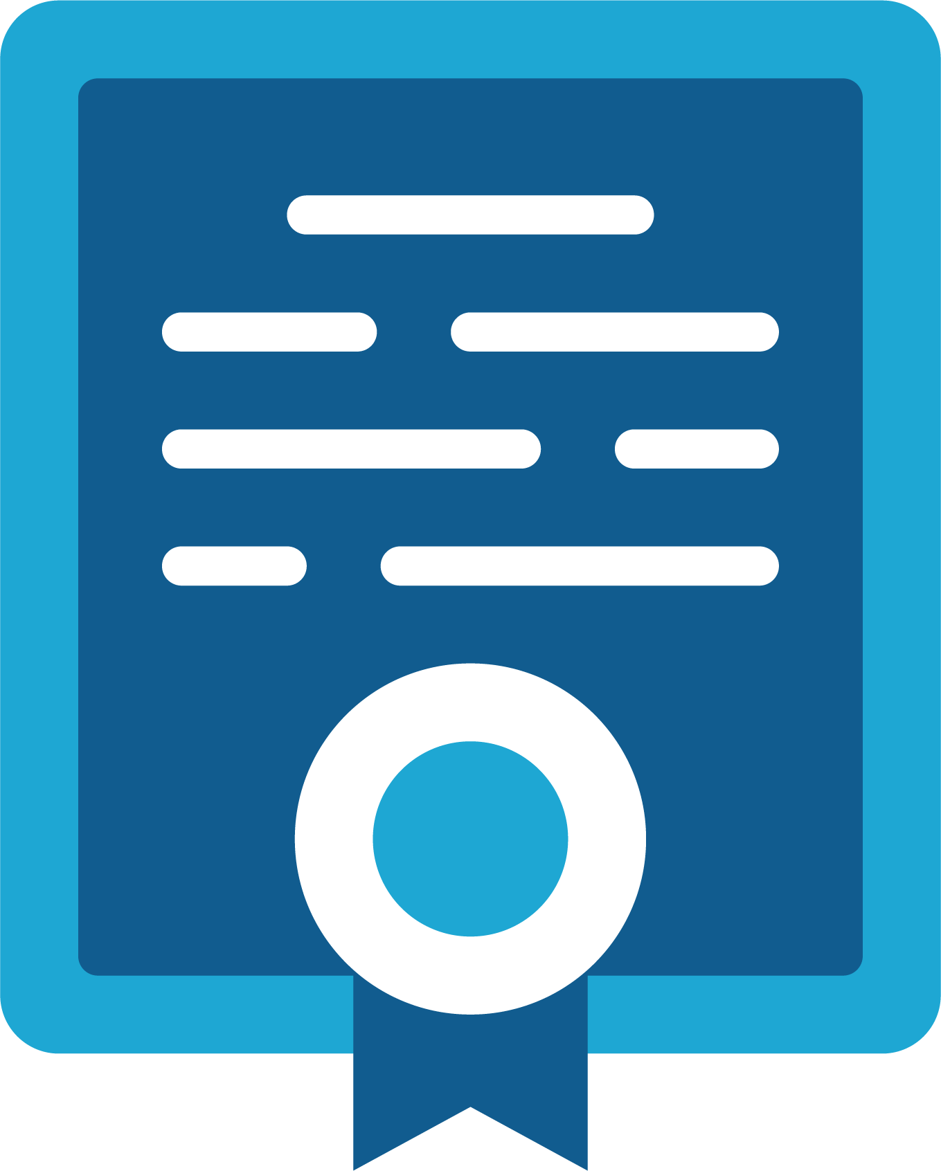 An icon of a certificate.