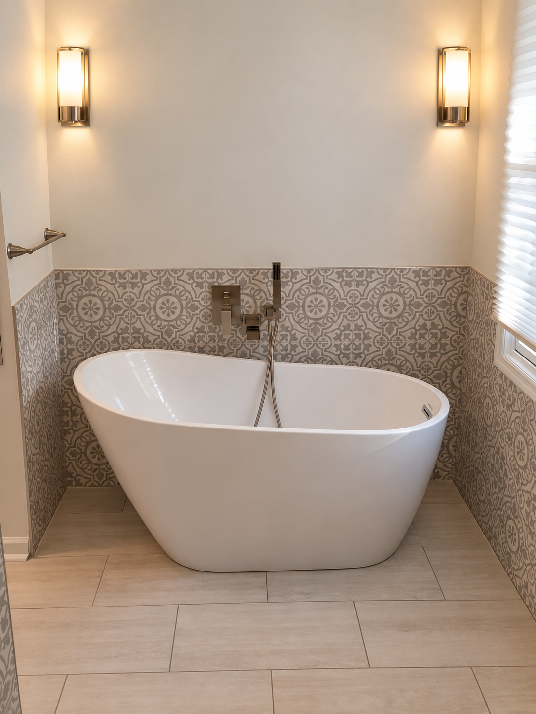 A tub where the toilet used to be