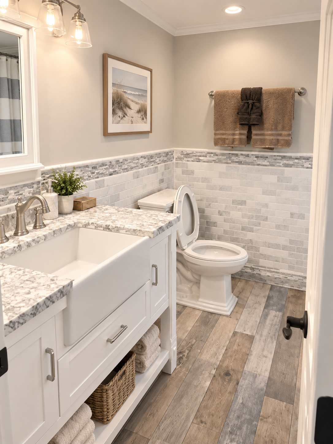 Carrara Marble bathroom
