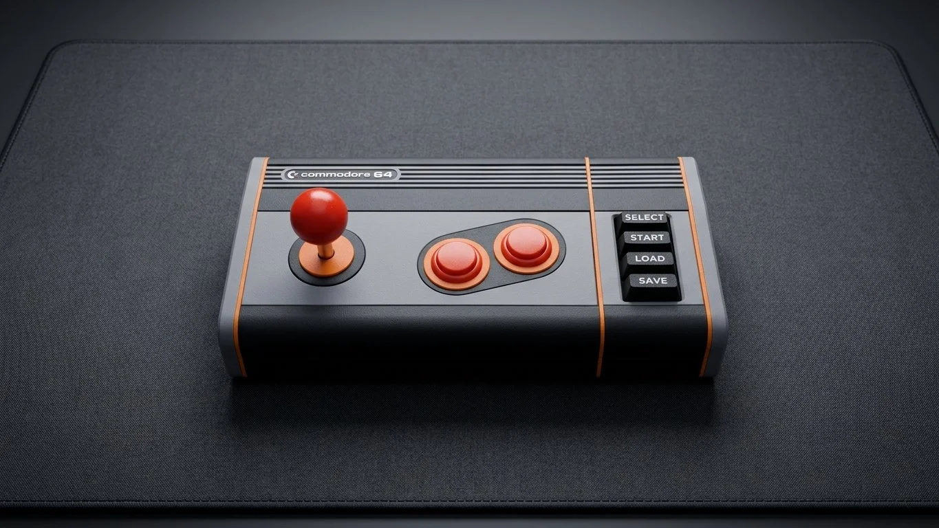 Commodore-Inspired 3D Printed Retro Arcade Controller