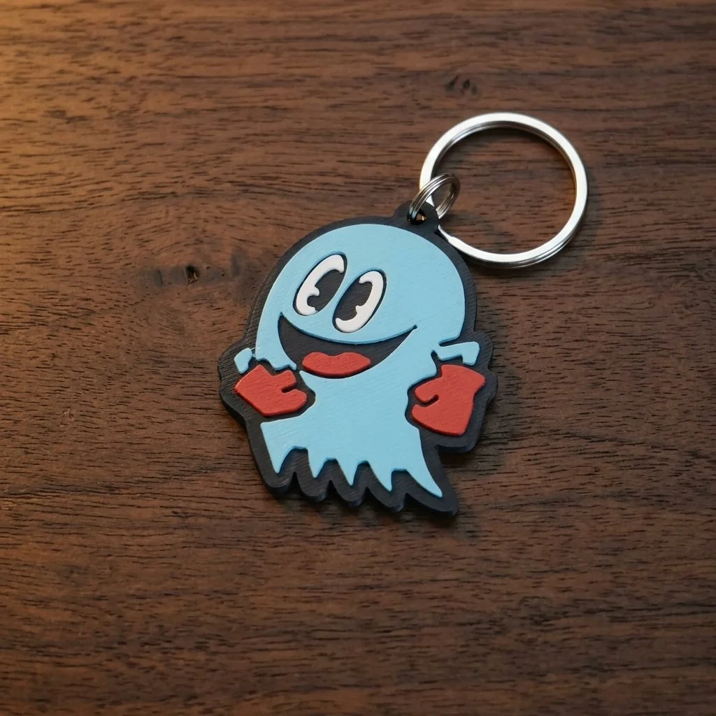 Pacman Inky Keyring / Keychain