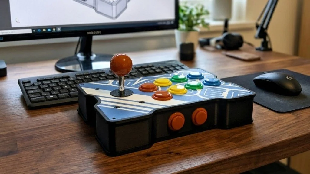 Sega‑Style Mini Arcade Game Controller Case