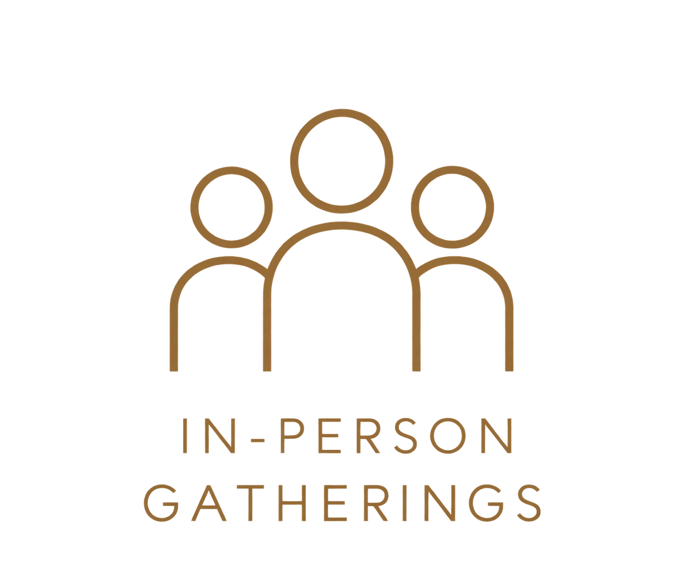In-person gatherings
Three outlined figures representing in-person cohort gatherings.
