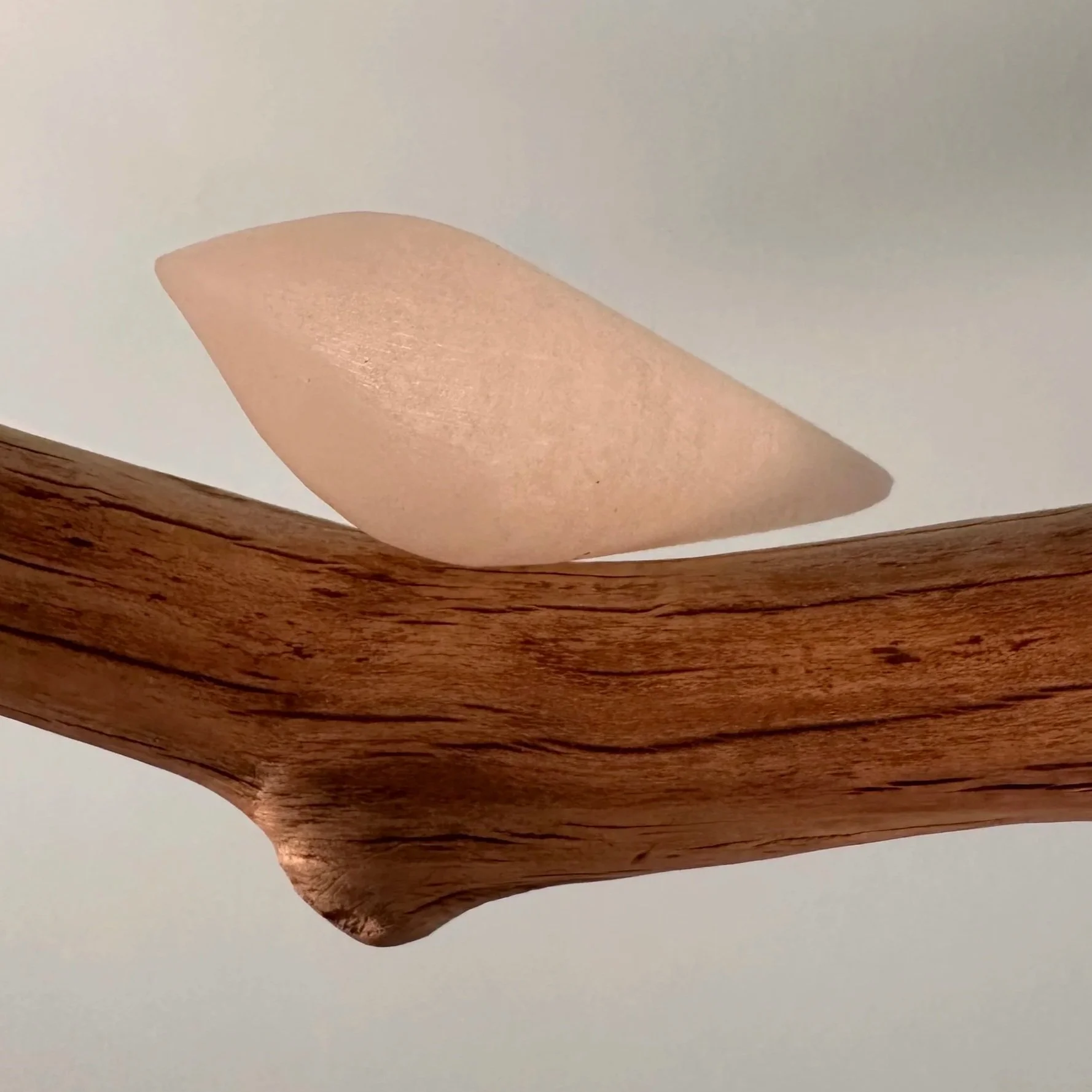 crystalline pink alabaster bird