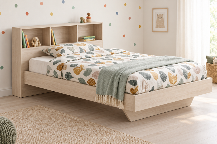 Cama Bosque en Madera clara