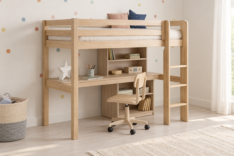 Litera Estudio en Madera clara
