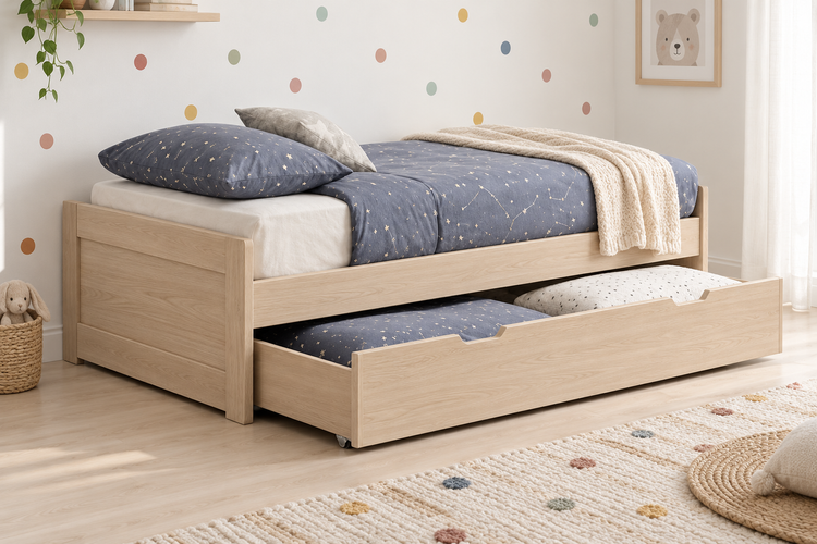 Cama Cielo en Madera clara