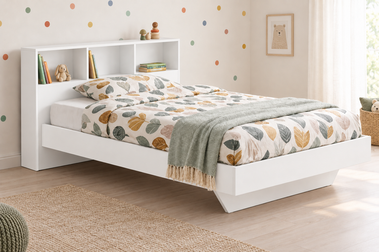 Cama Bosque en Blanco