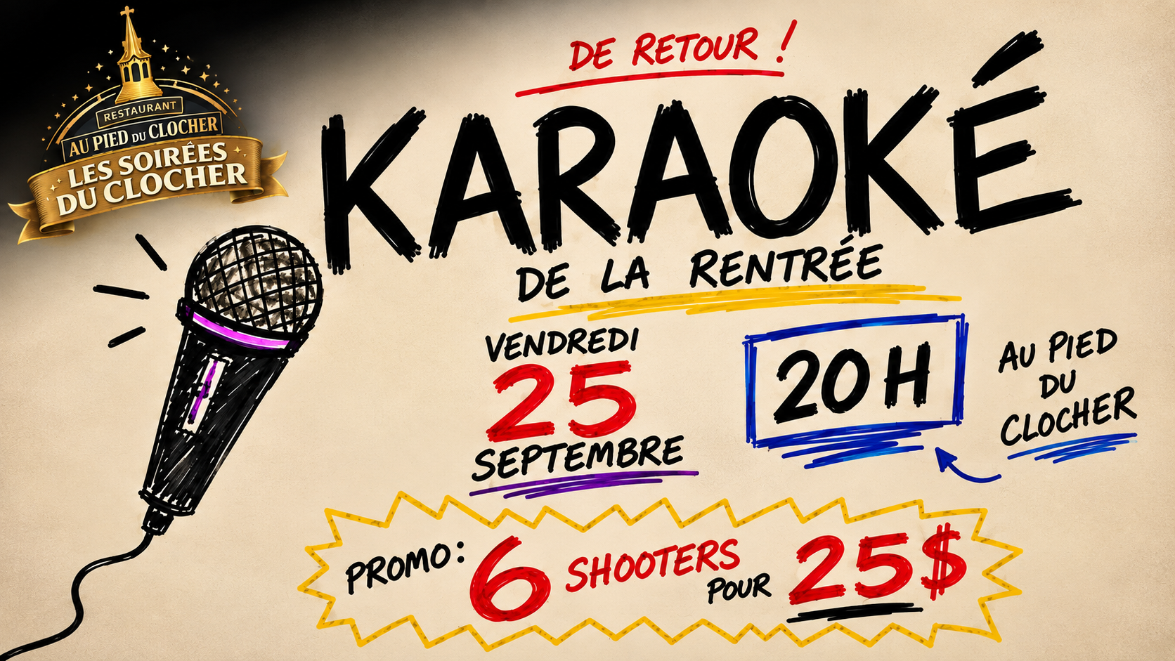 Karaoké de la rentrée — 25 septembre 2026