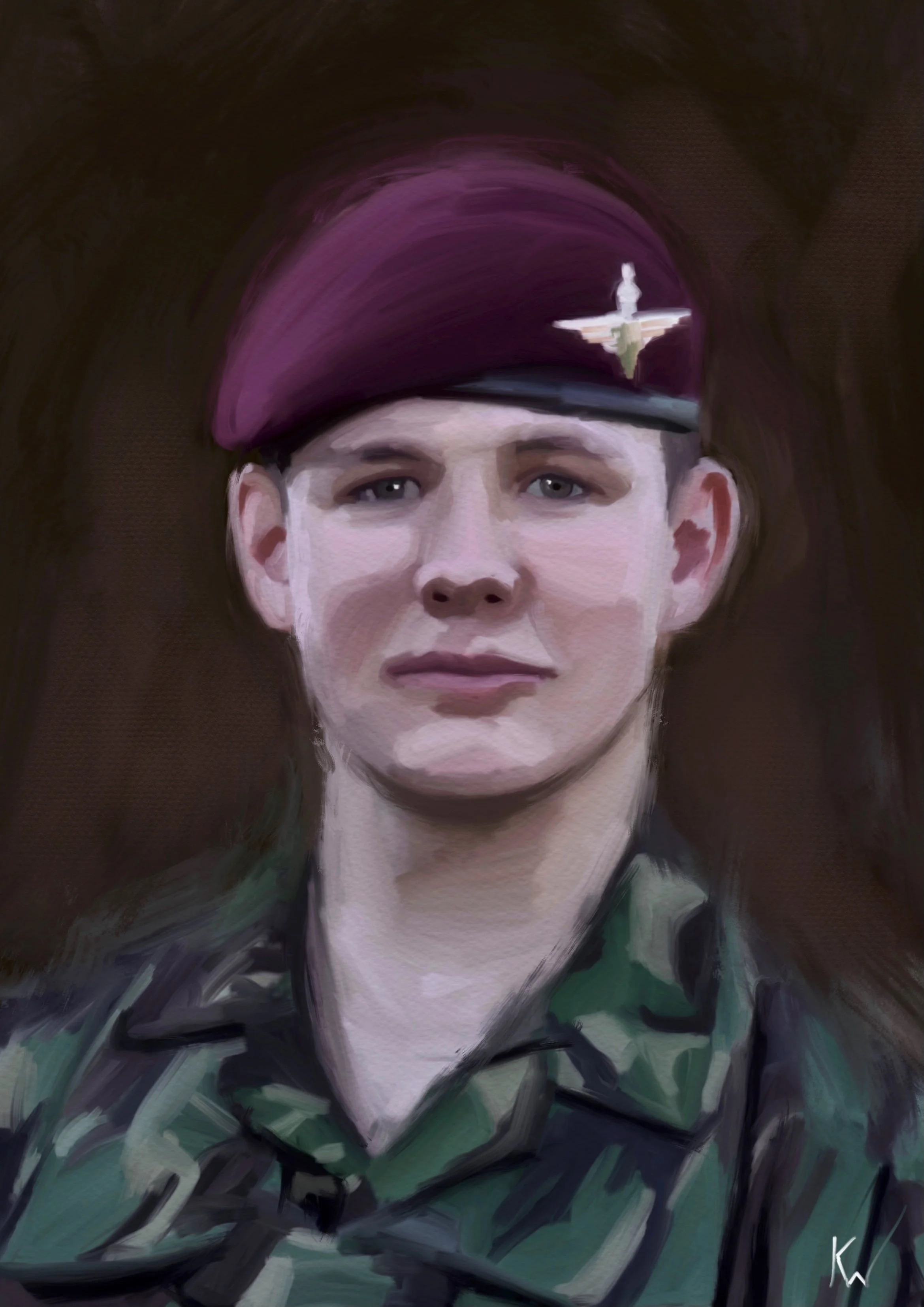 Kev Wills Art - Charles David Murray, Parachute Regiment