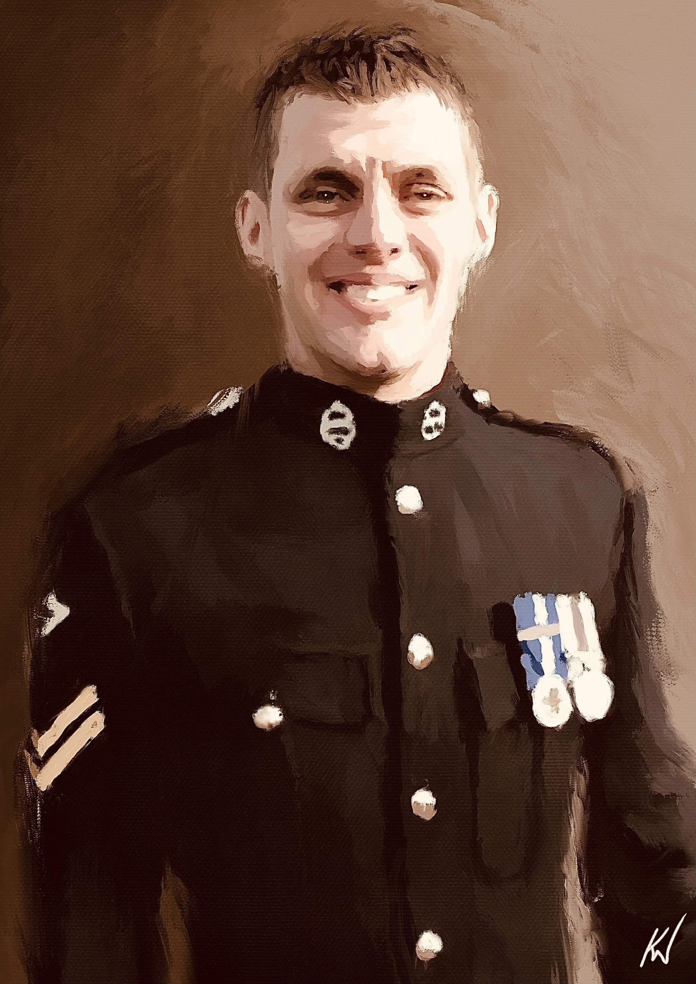 Kev Wills Art - Lee 'Scotty' Scott, Royal Tank Regiment