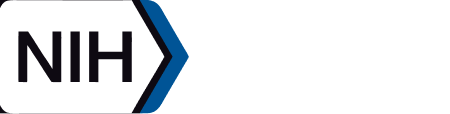 Logo of the National Institute on Aging with black and blue design elements.