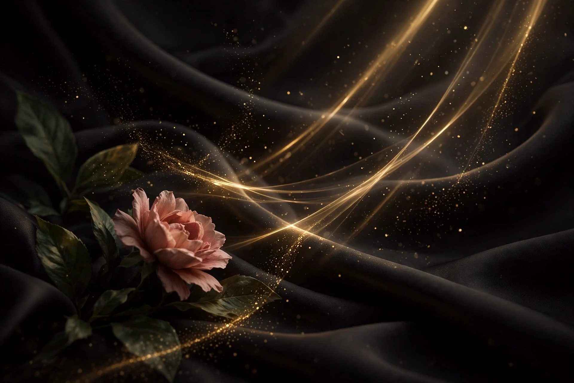Silk and rose background — contact Elevate Sunless for custom spray tans in Orem, Utah