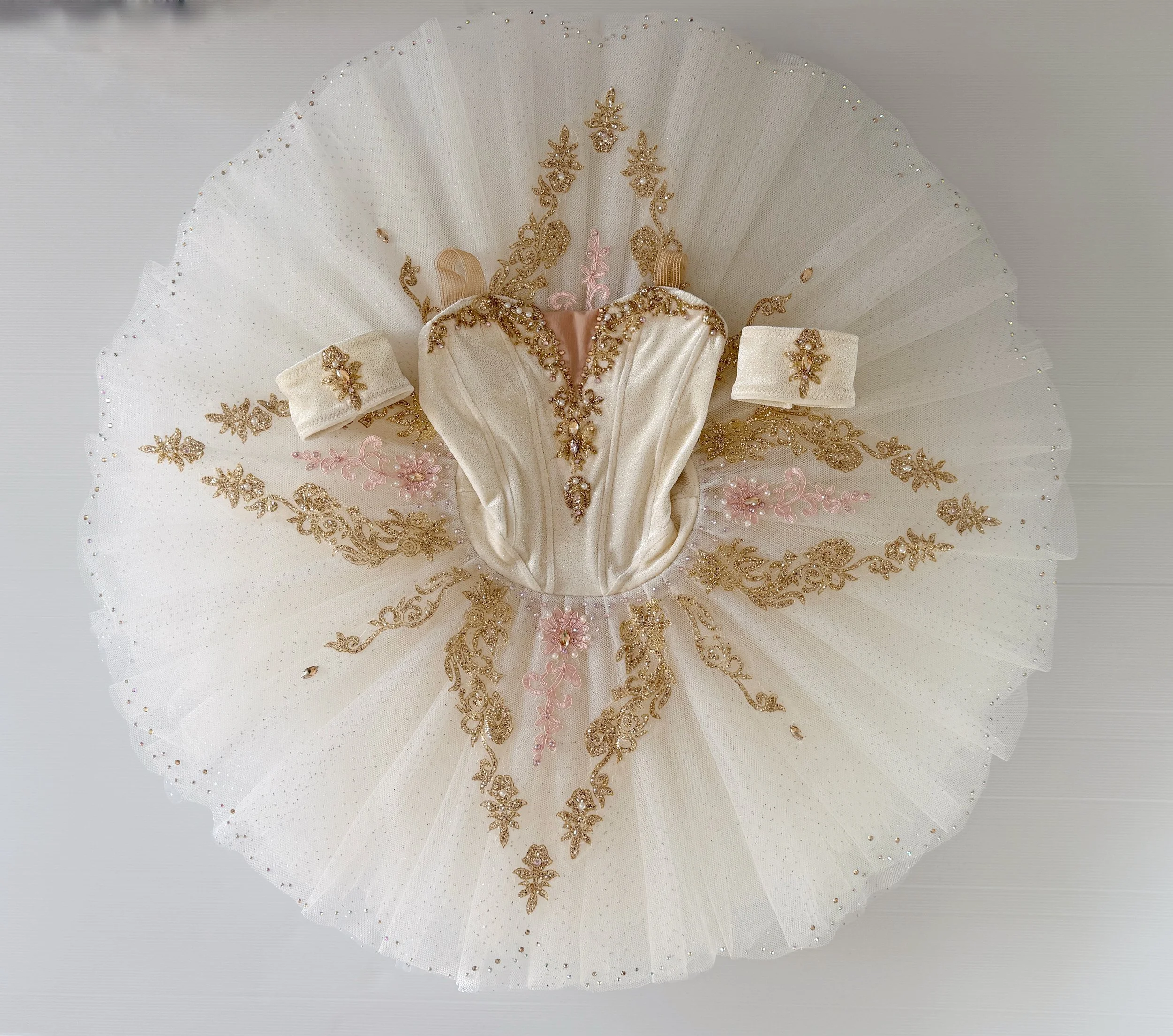 Elegant Cream Stretch Classical Tutu