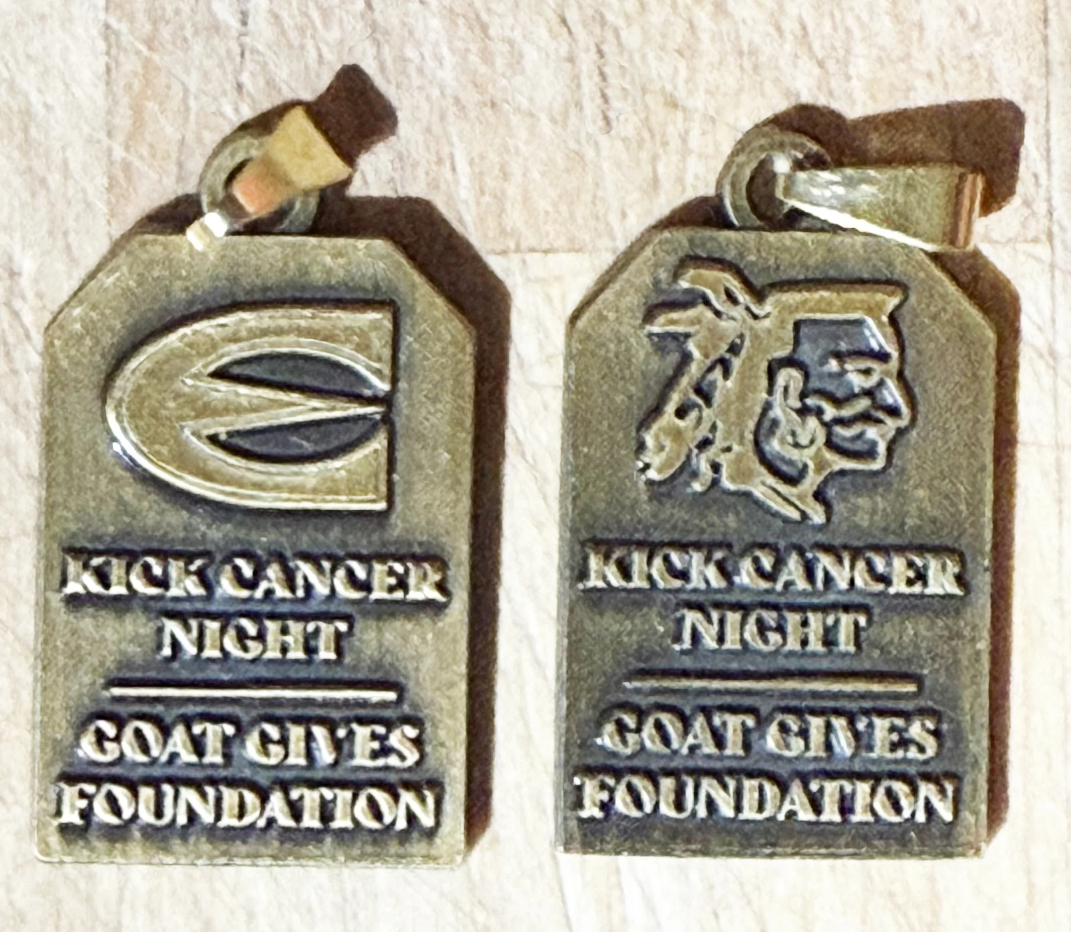 KICK CANCER Pendant with Chain (engraved GRIFFMAN on the back)