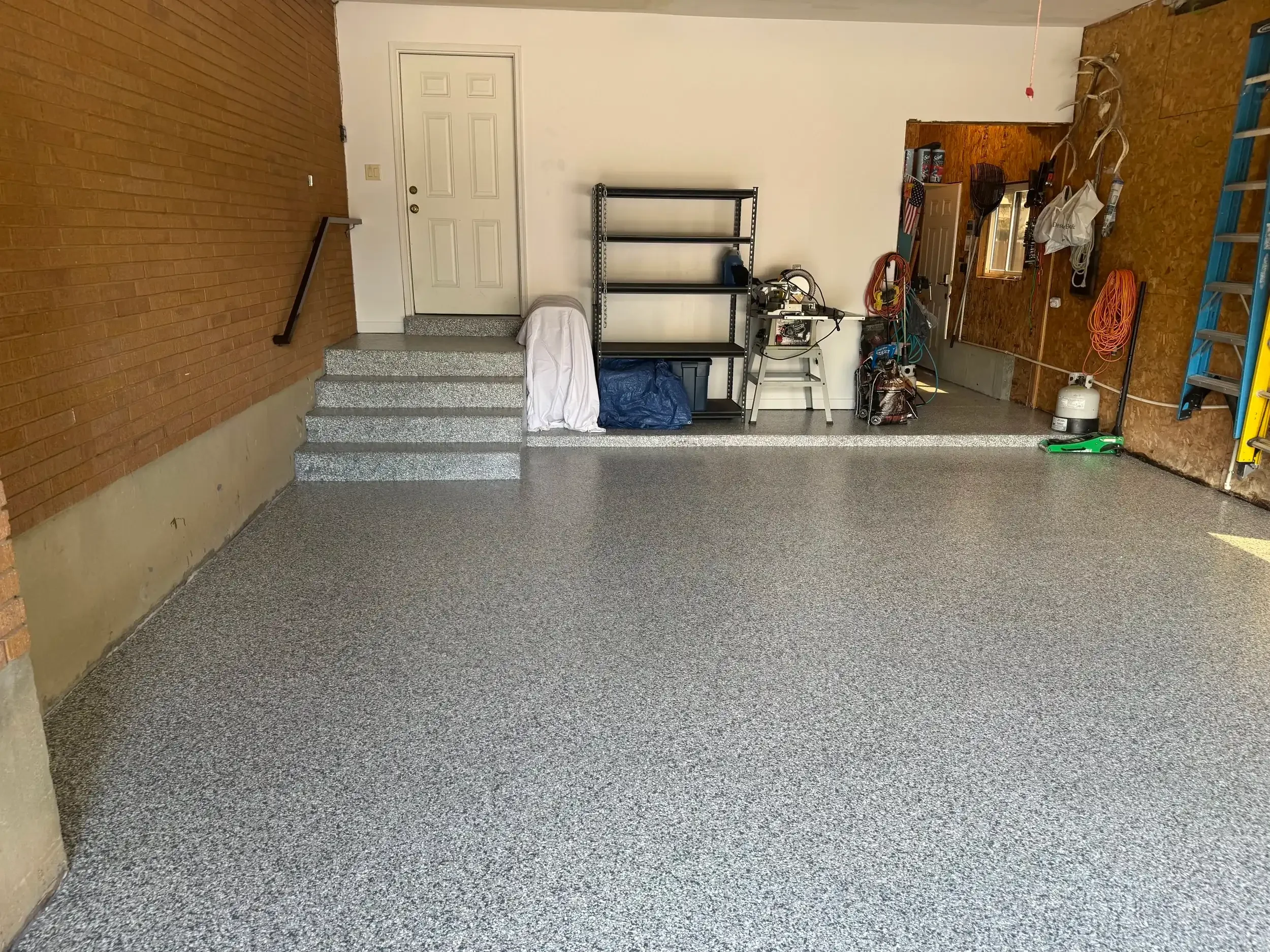 Garage floor before coating