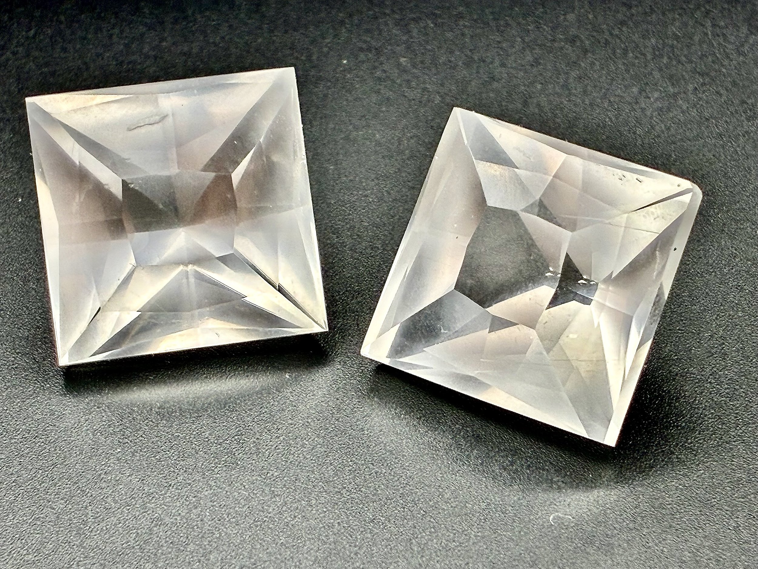 White Topaz ~ set of two ~ pair