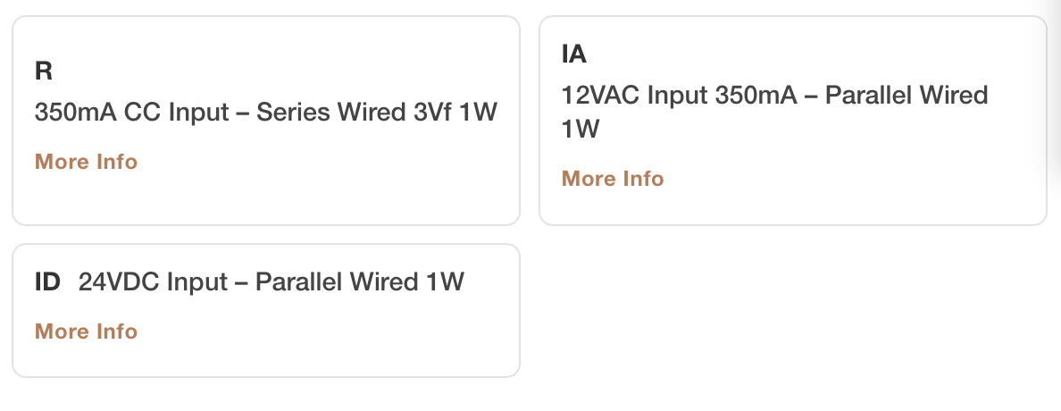 Luxe Recessed plug light power options