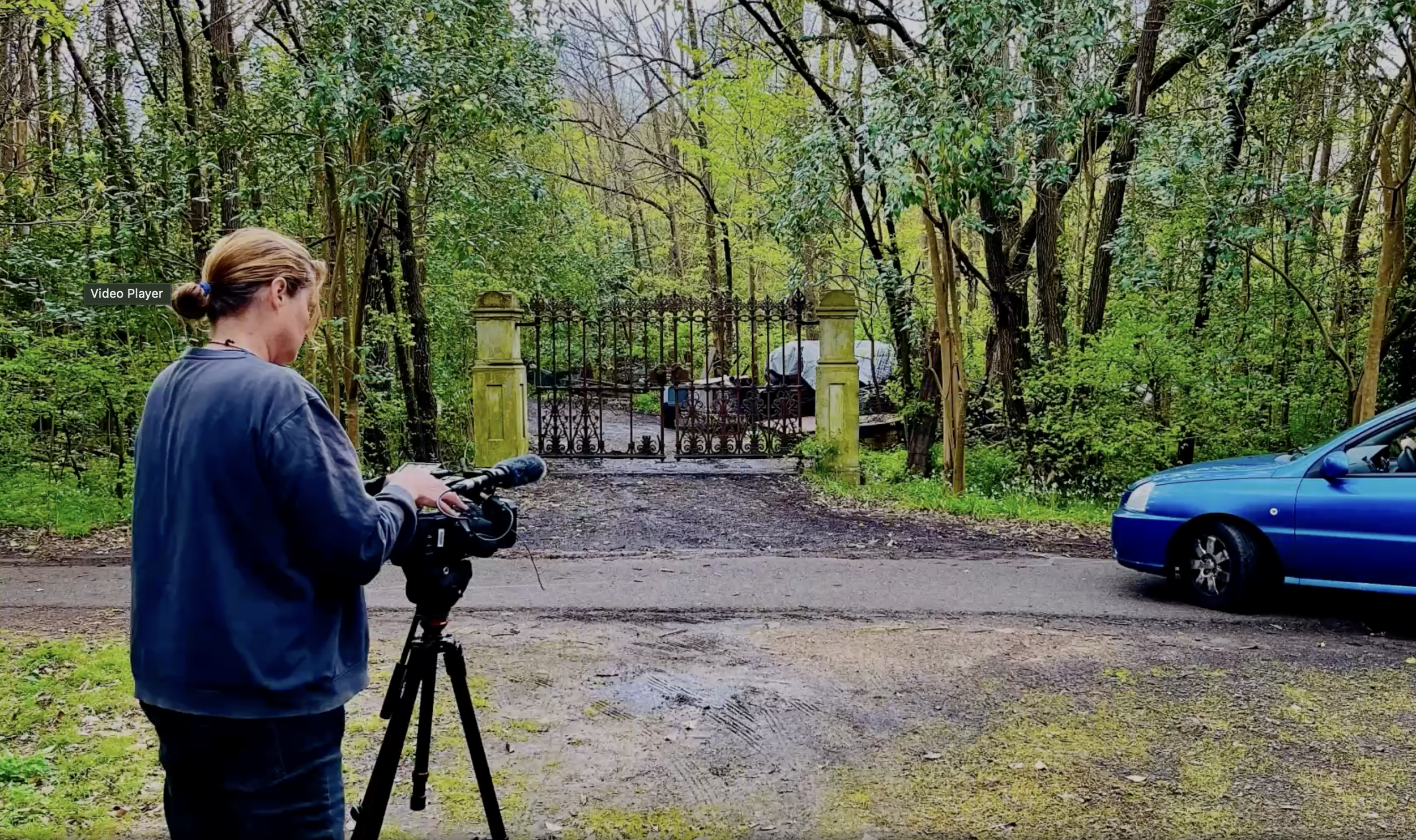 camera set up outdoors film