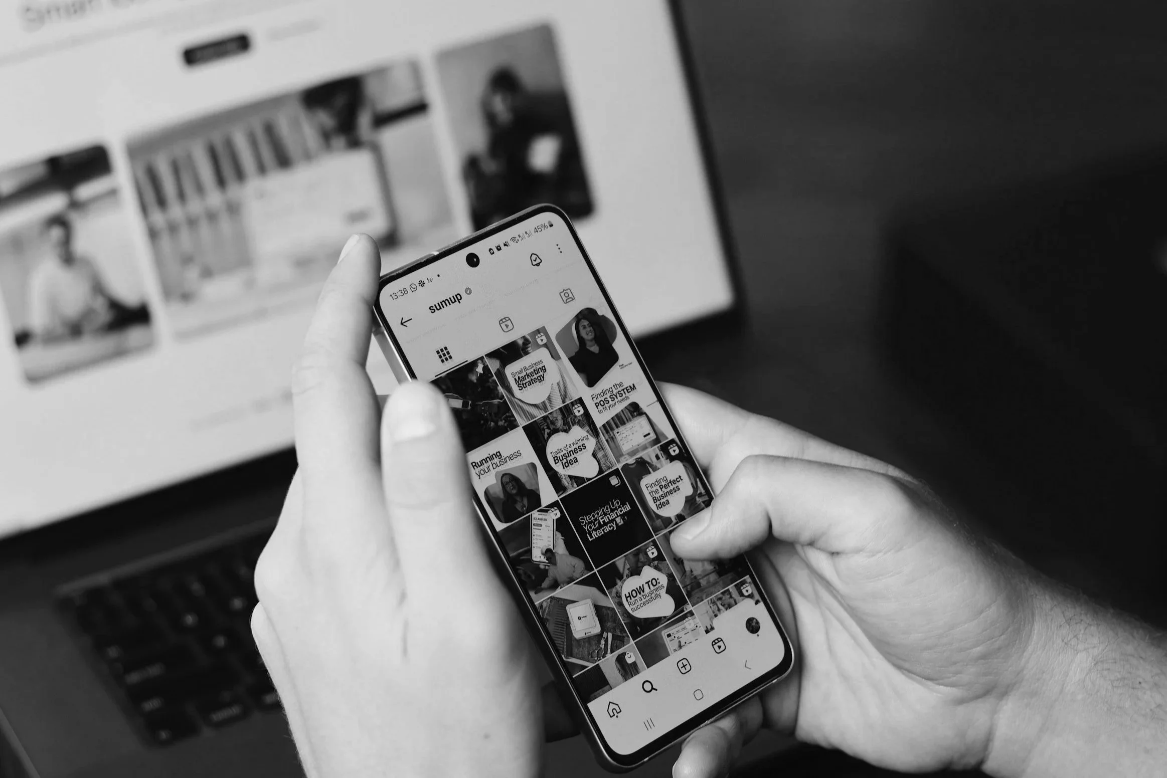 a woman scrolling through video content on social media