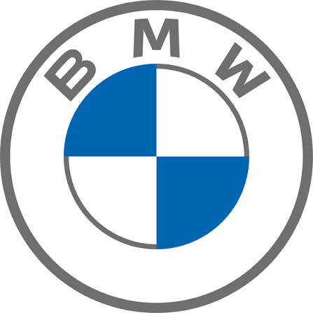 BMW logo with blue and white quadrants