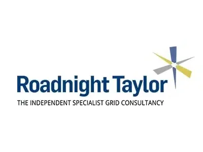 Roadnight Taylor logo with a stylized compass and the tagline 'The independent specialist grid consultancy'.