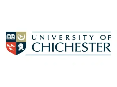 University of Chichester logo with emblem and text