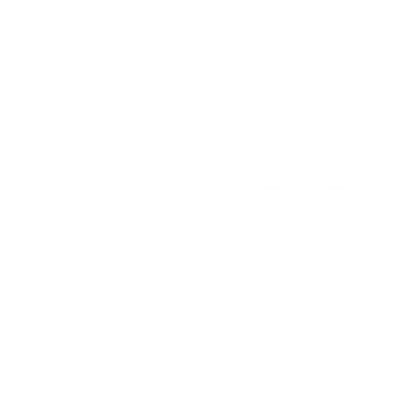 Circular arrow symbol representing the 15% of turnover from Lareka which goes to Research and Development.