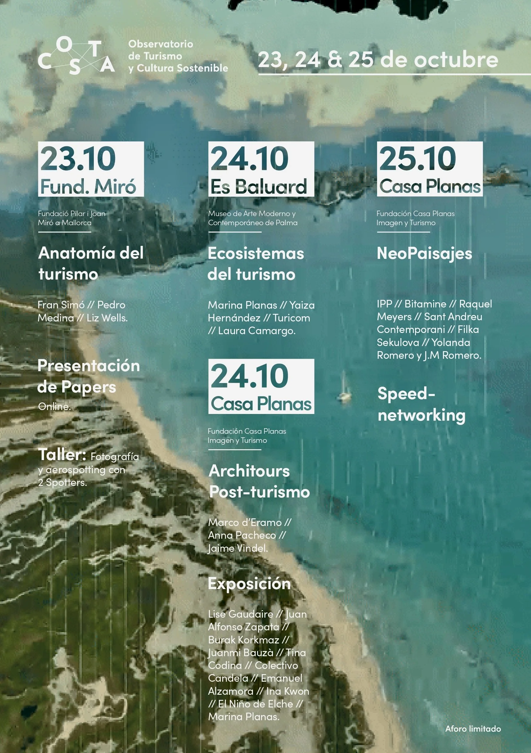 Programa del I Congreso del Observatorio COSTA sobre turismo y cultura sostenible, Mallorca 2025.
