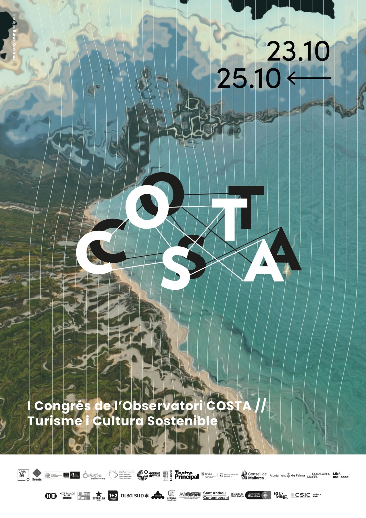 Cartel del I Congreso del Observatorio COSTA sobre turismo y cultura sostenible, celebrado en Mallorca en 2025.