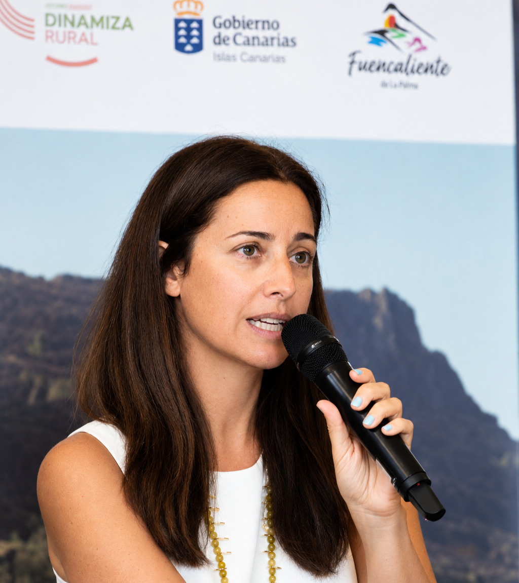 Ainara Murillo durante las Jornadas de la Malvasía en Fuencaliente, La Palma.