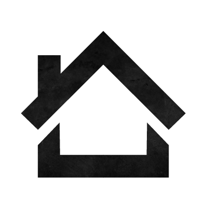 Icône noire représentant une maison.