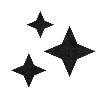 Icône noire représentant trois étoiles
