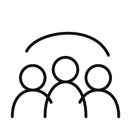 Gruppe af mennesker – symbol på teams, fællesskab og organisationsudvikling.