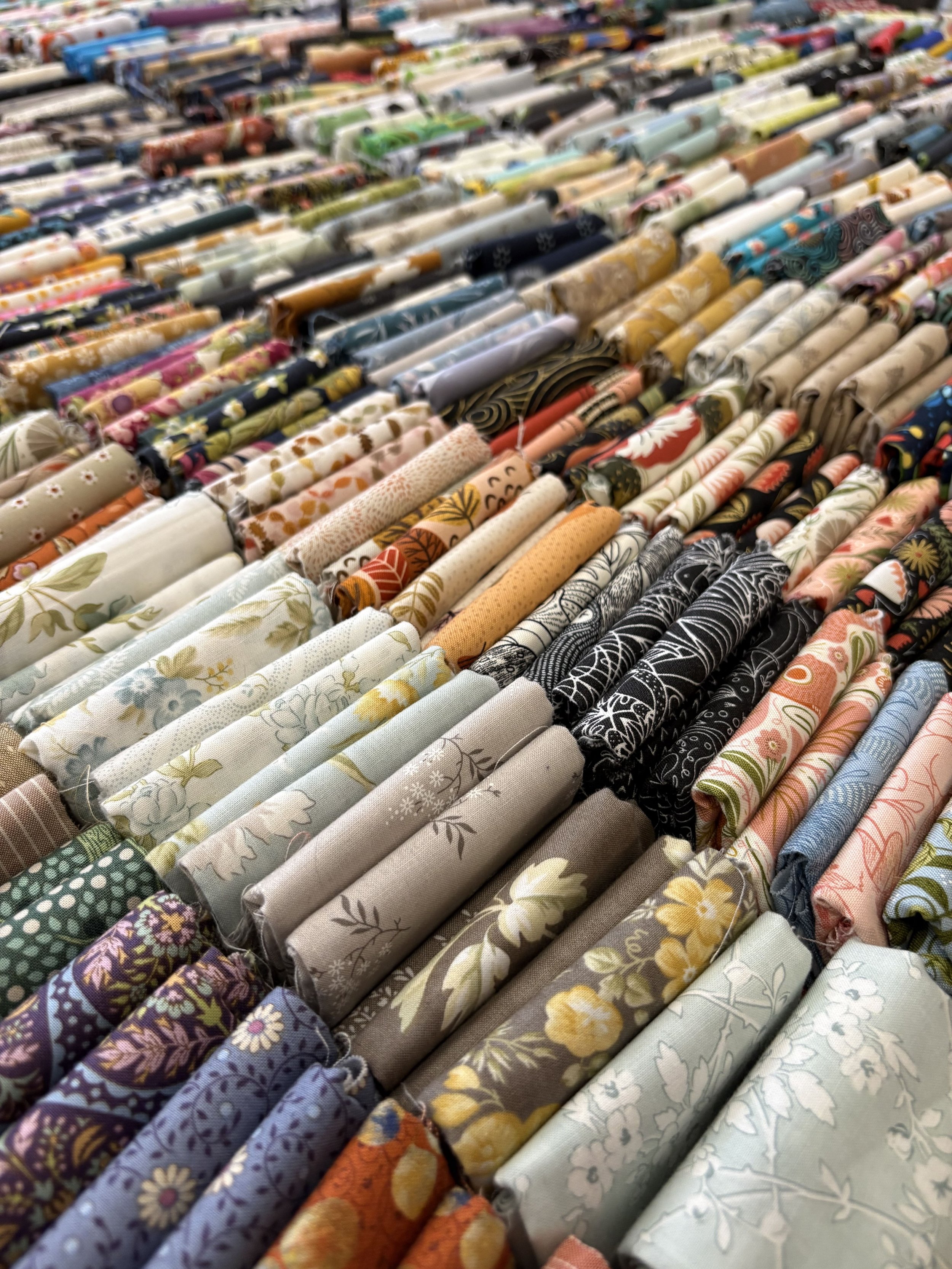 Fat Quarters - Almost all of our cottons can be cut if they aren't already into fat 1/4's...easy for your quilts!