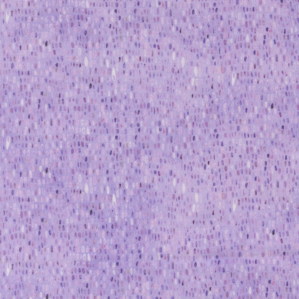Close-up of a purple textile with small, evenly spaced purple and pink stitches or dots.