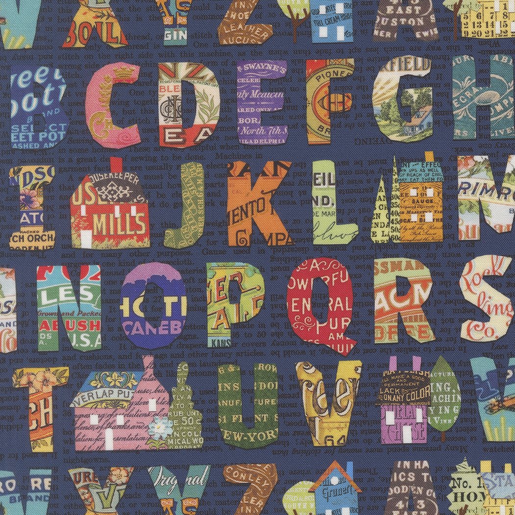 Letters spelling out 'Celebrate the Local Flavor' created from various colorful images and patterns on a dark blue background.