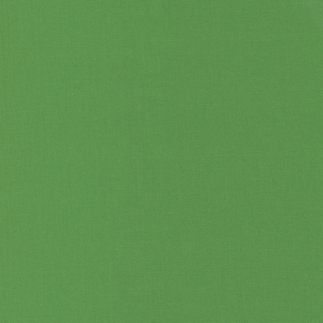 Solid green textured background, like fabric or paper.