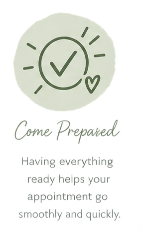 A clock with a checkmark inside and a small heart symbol, suggesting time management and self-care.