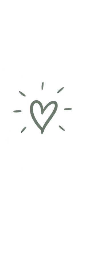 A hand-drawn illustration of a heart with rays emanating from it.