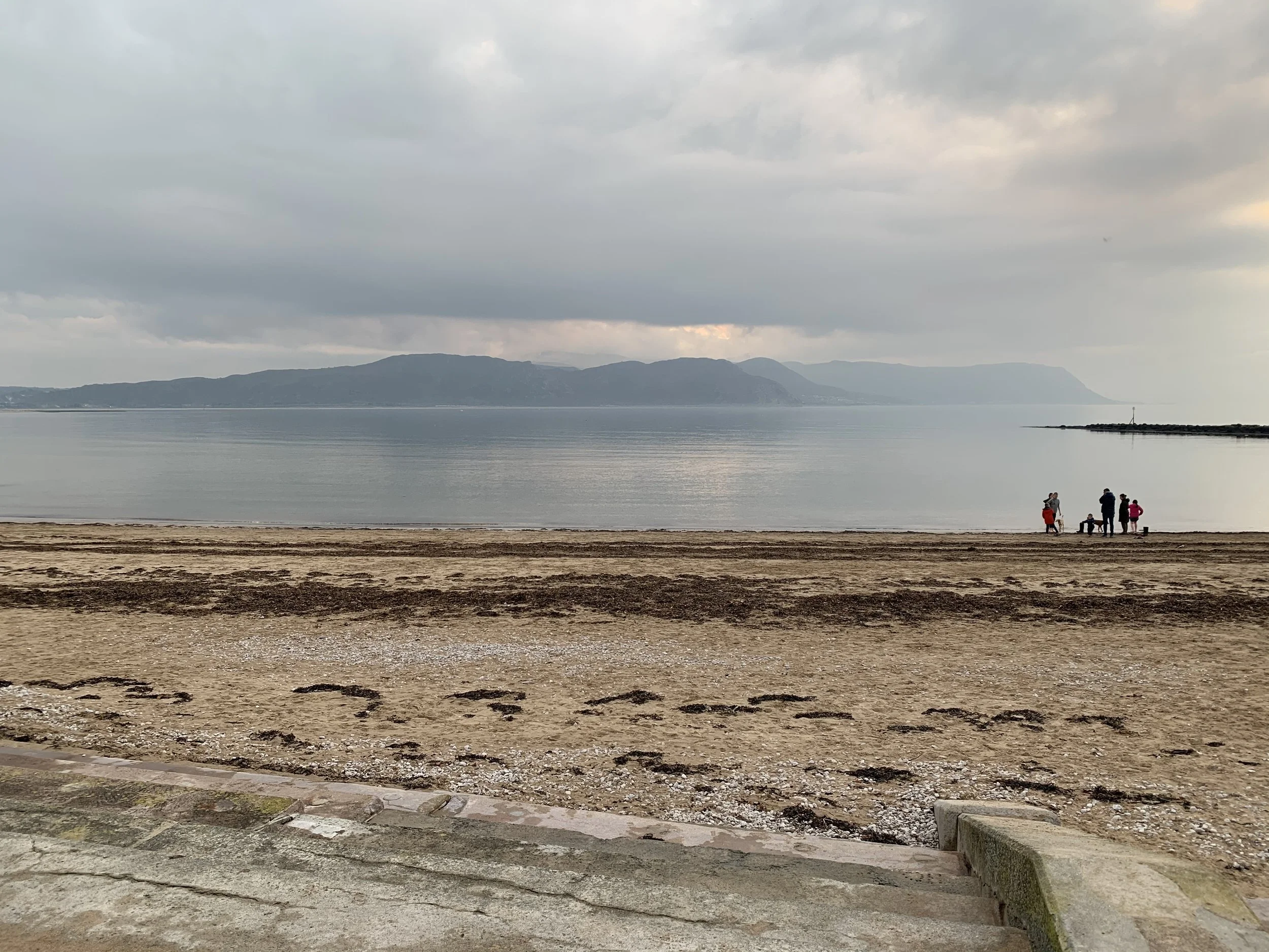 Llandudno West Shore Beach at low tide
