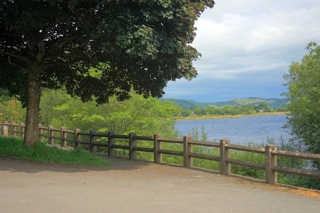 Llyn Tegid, the lake at Bala, with hills beyond