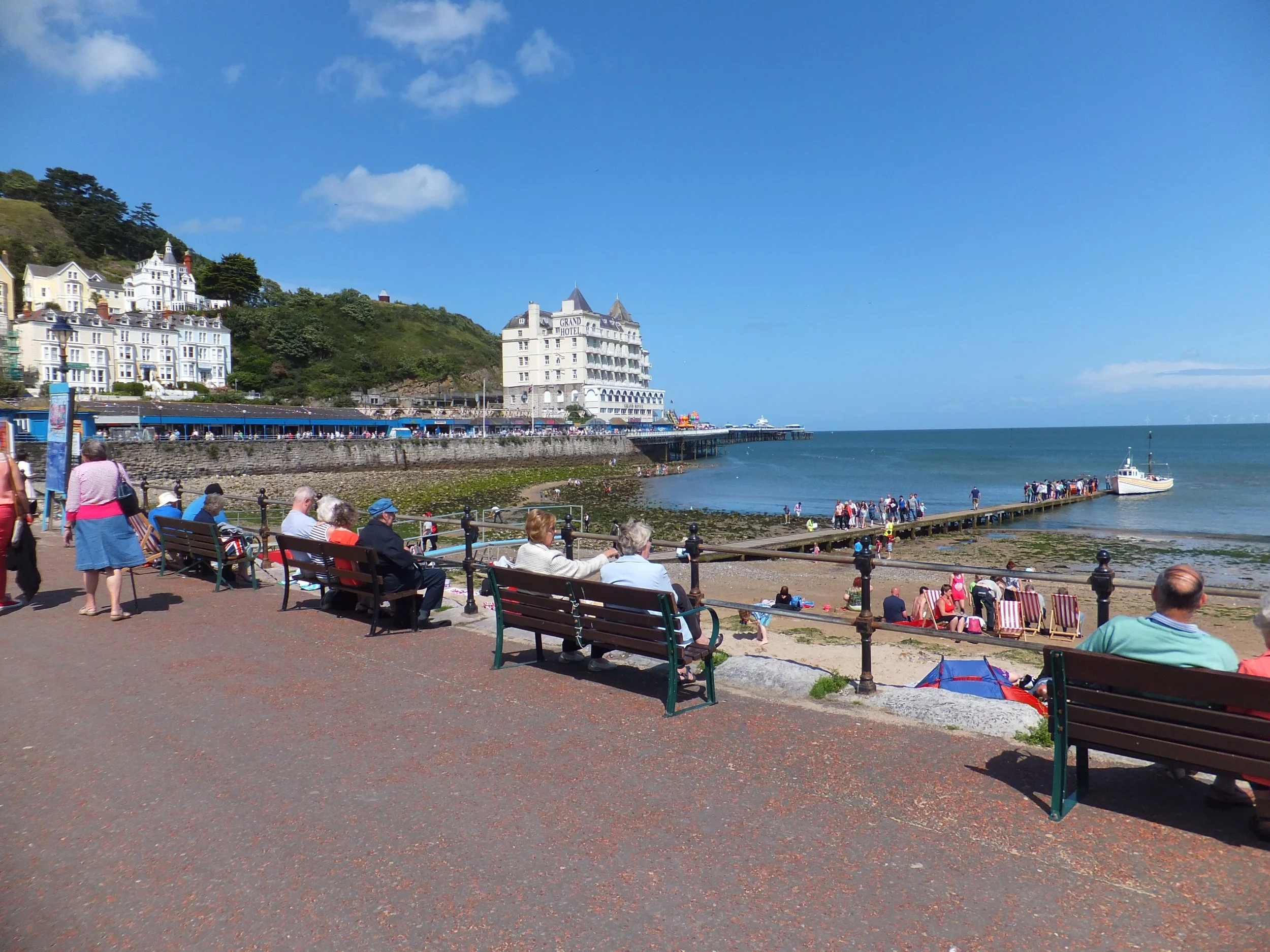 Llandudno promenade and the curve of the bay