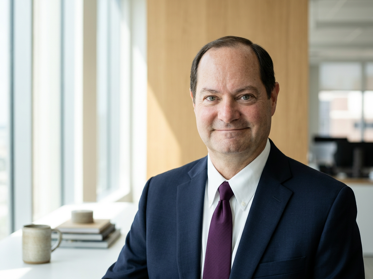 Richard A. Kruse, senior legal executive in a dark suit and tie, white shirt, in a modern office
