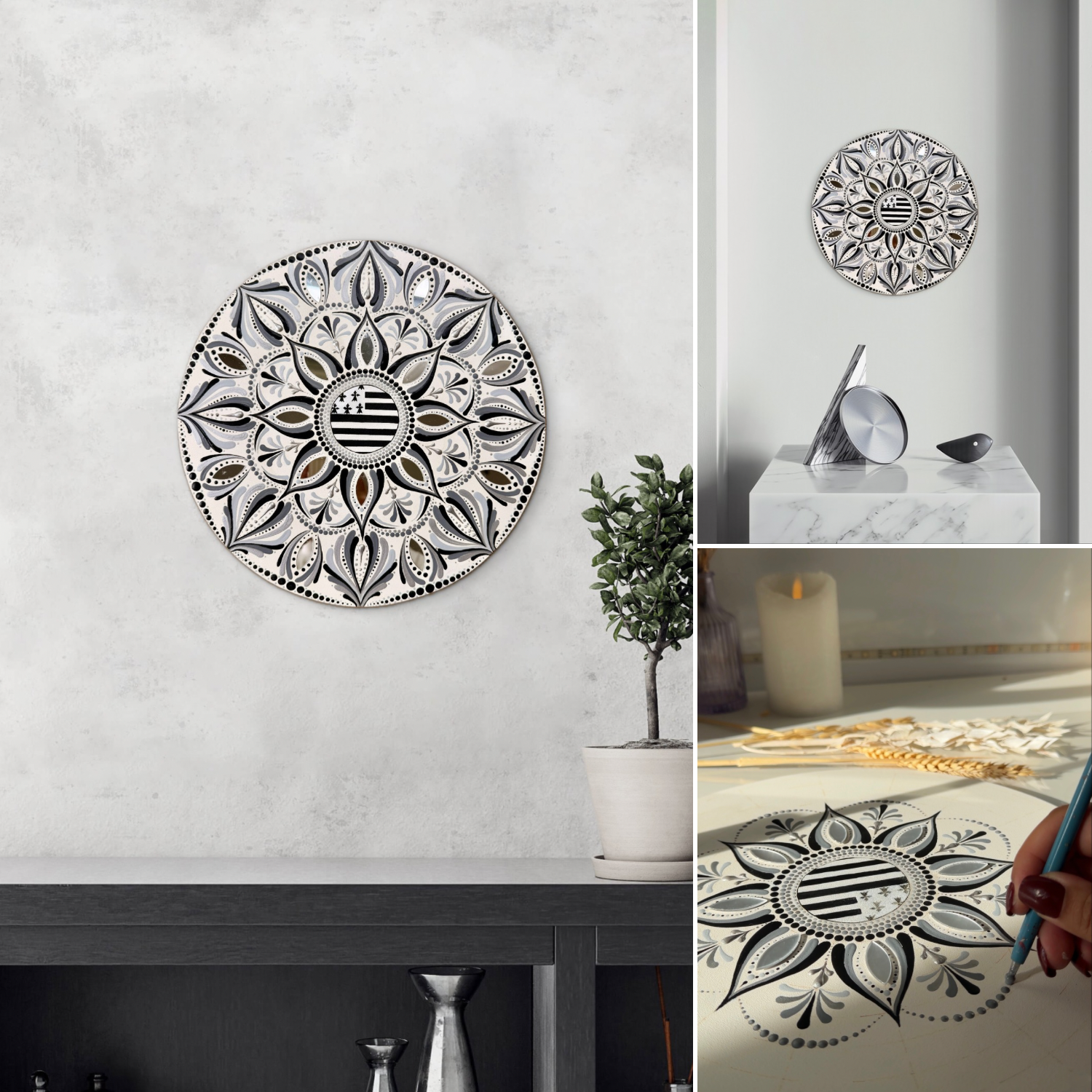 mandala meural decoration interieur bien etre décoration relaxante art meditatif design