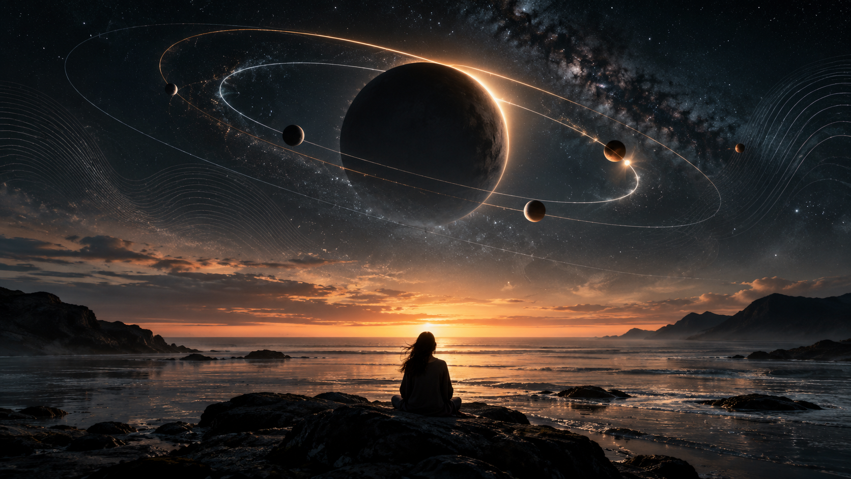 Surreal coastal night sky representing the CMF Orbit journey.