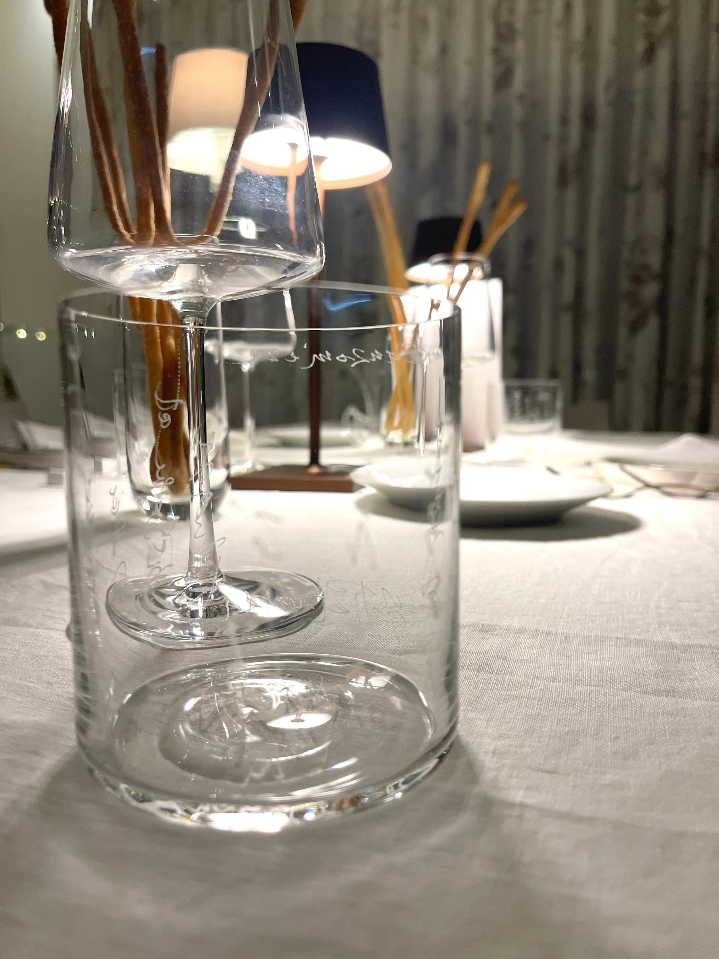 Tavola apparecchiata per una cena privata esclusiva a casa, servizio MAX Private Chef