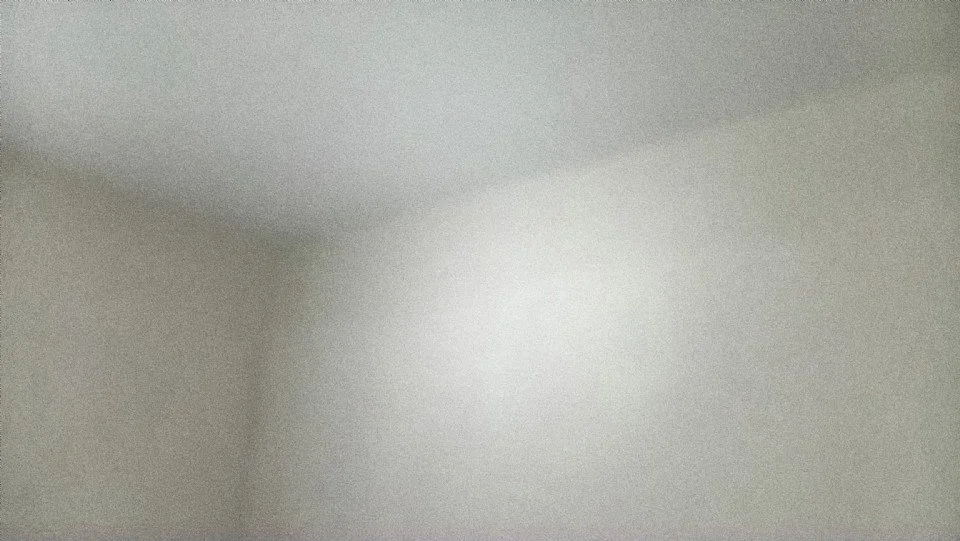 Finished smooth ceiling after the water damage repair